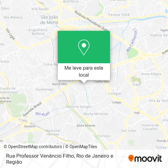 Rua Professor Venâncio Filho mapa