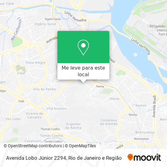 Avenida Lobo Júnior 2294 mapa