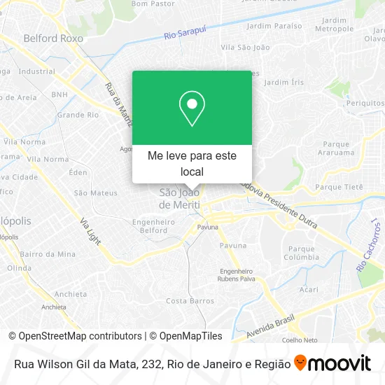 Rua Wilson Gil da Mata, 232 mapa