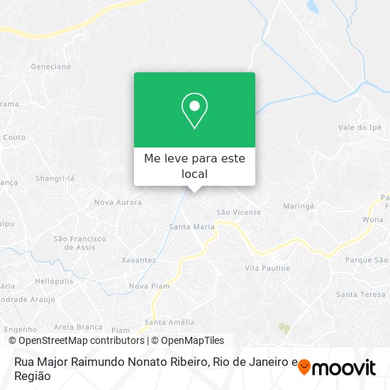 Rua Major Raimundo Nonato Ribeiro mapa