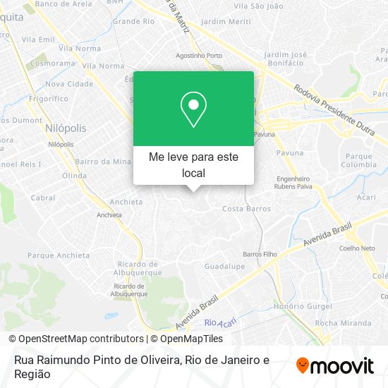 Rua Raimundo Pinto de Oliveira mapa