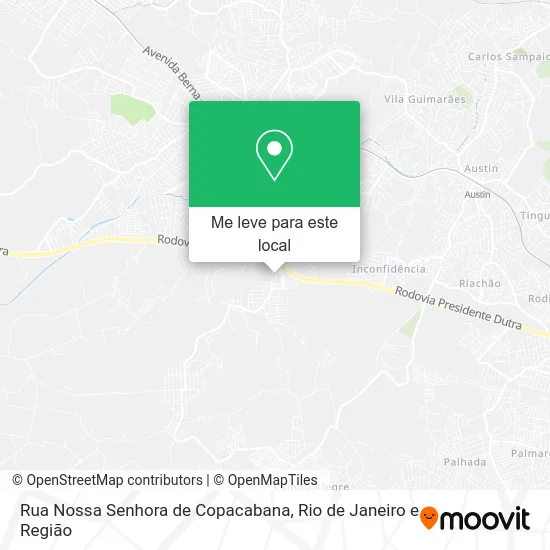 Rua Nossa Senhora de Copacabana mapa