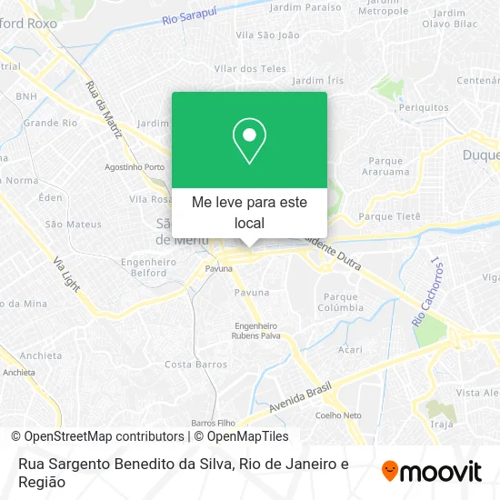 Rua Sargento Benedito da Silva mapa