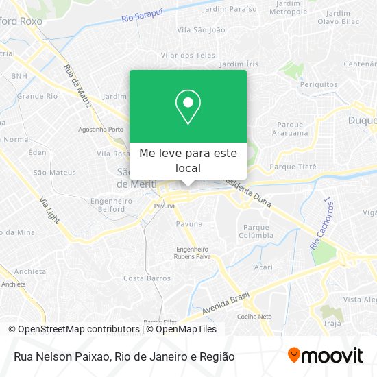 Rua Nelson Paixao mapa