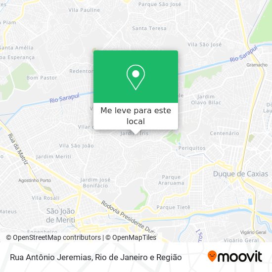 Rua Antônio Jeremias mapa