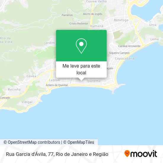 Rua Garcia d'Ávila, 77 mapa