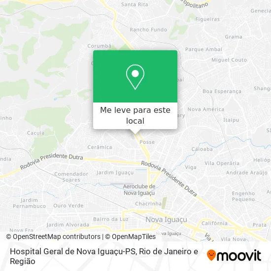 Hospital Geral de Nova Iguaçu-PS mapa