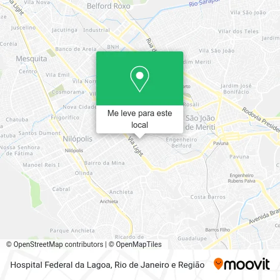 Hospital Federal da Lagoa mapa