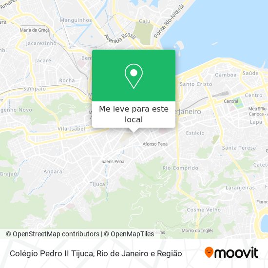 Colégio Pedro II Tijuca mapa