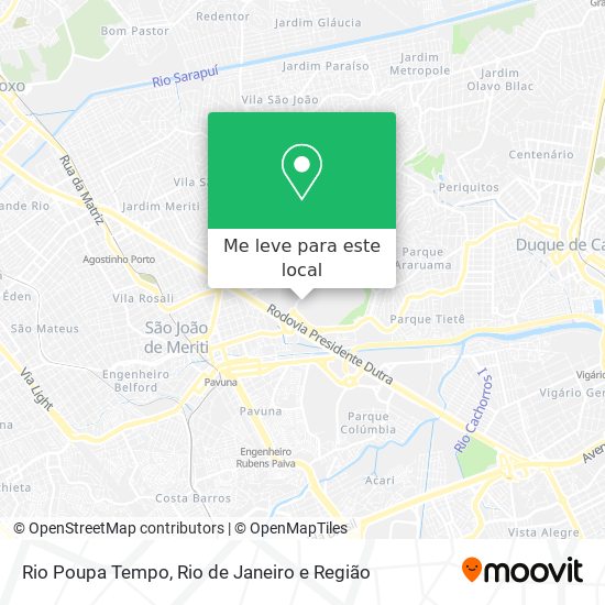 Rio Poupa Tempo mapa