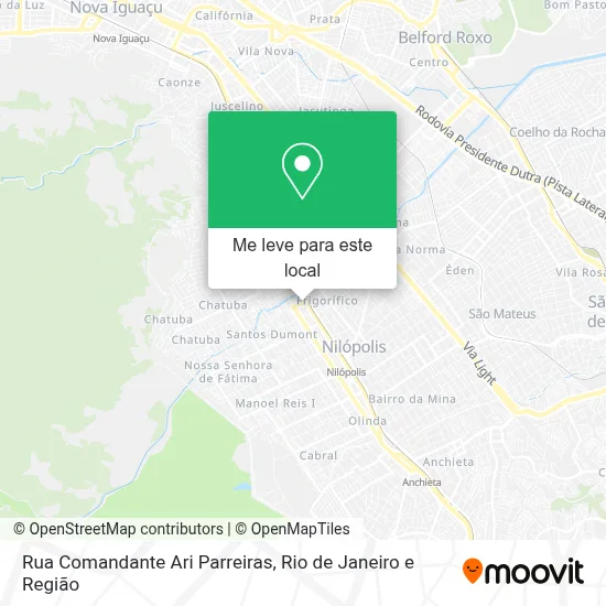 Rua Comandante Ari Parreiras mapa