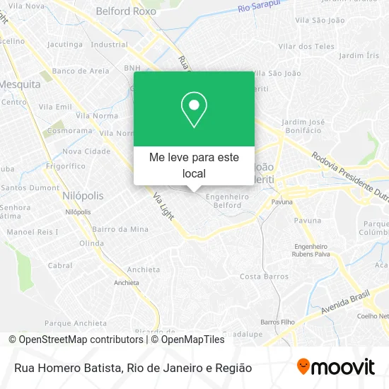 Rua Homero Batista mapa