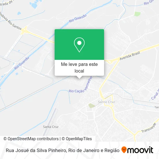 Rua Josué da Silva Pinheiro mapa