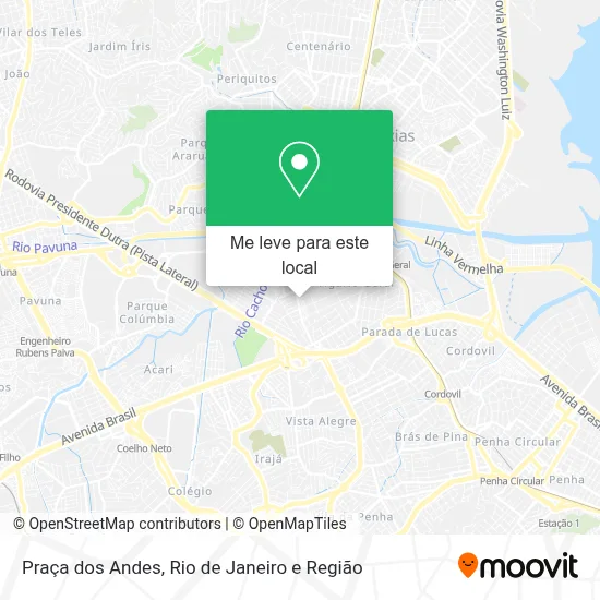 Praça dos Andes mapa