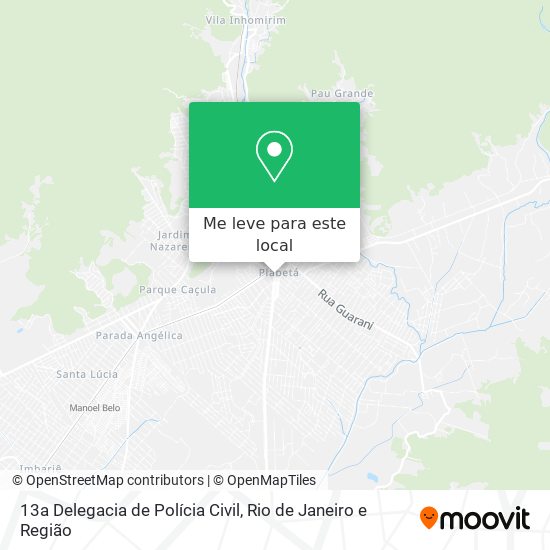 13a Delegacia de Polícia Civil mapa