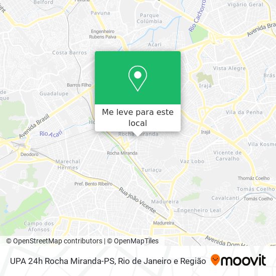 UPA 24h Rocha Miranda-PS mapa