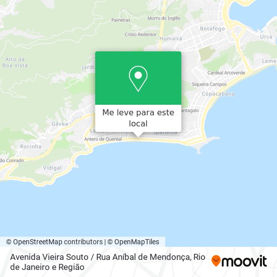 Avenida Vieira Souto / Rua Aníbal de Mendonça mapa