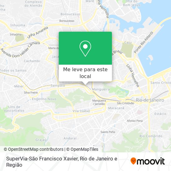 SuperVia-São Francisco Xavier mapa