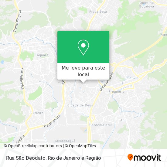Rua São Deodato mapa