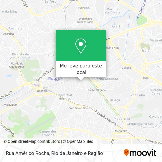Rua Américo Rocha mapa