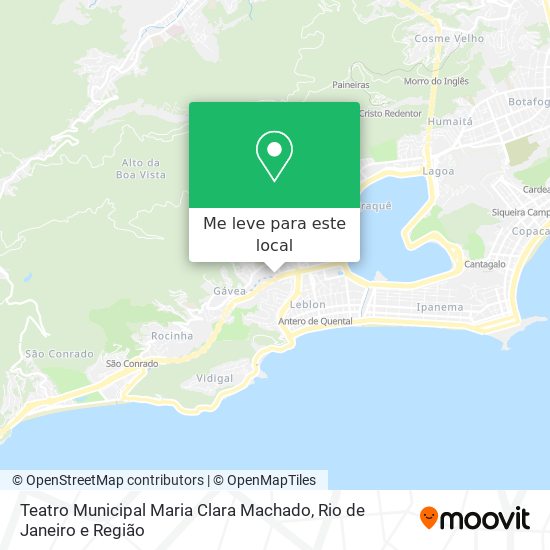 Teatro Municipal Maria Clara Machado mapa