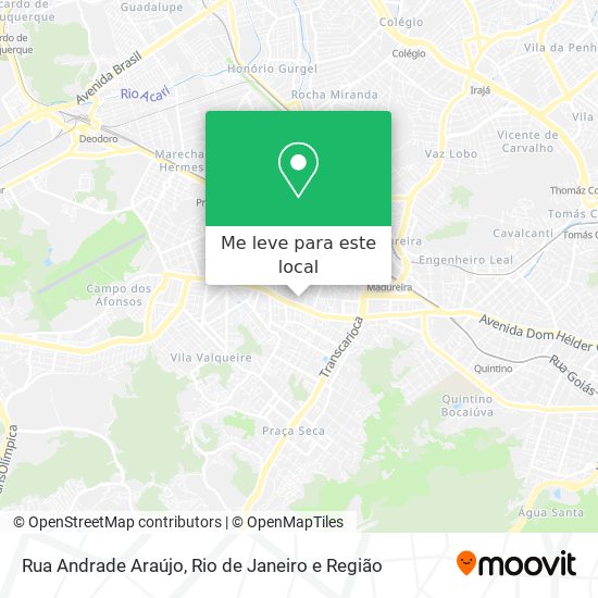 Rua Andrade Araújo mapa