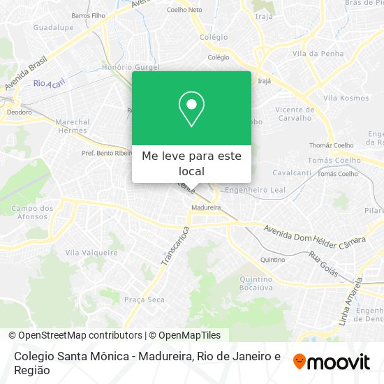 Colegio Santa Mônica - Madureira mapa
