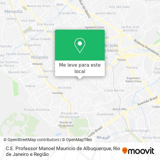 C.E. Professor Manoel Maurício de Albuquerque mapa