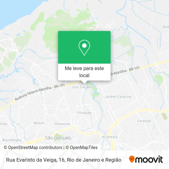 Rua Evaristo da Veiga, 16 mapa