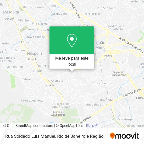 Rua Soldado Luís Manuel mapa