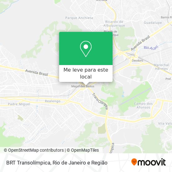 BRT Transolímpica mapa