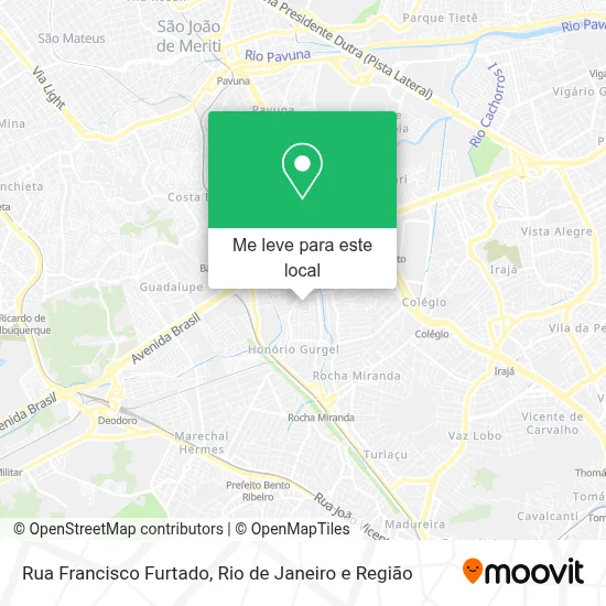 Rua Francisco Furtado mapa