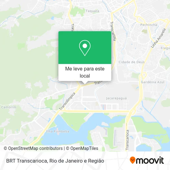 BRT Transcarioca mapa
