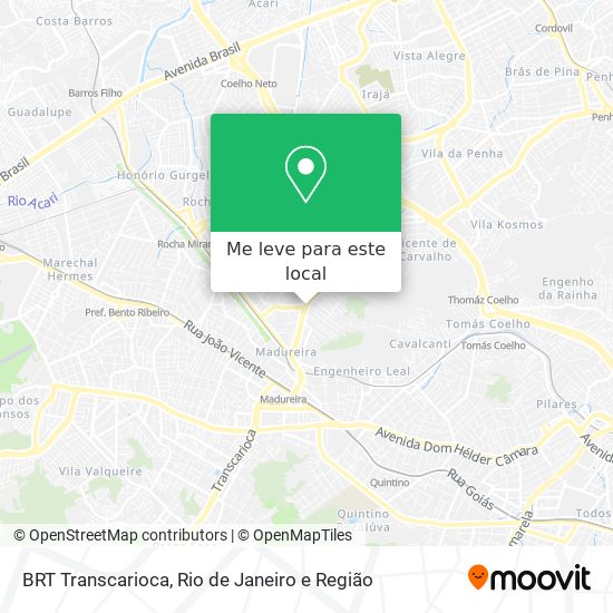 BRT Transcarioca mapa