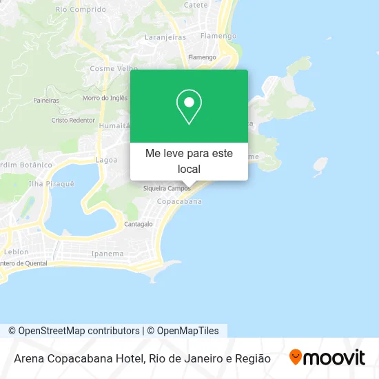 Arena Copacabana Hotel mapa