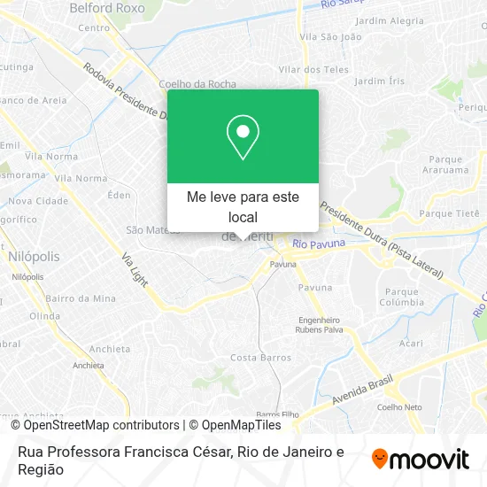 Rua Professora Francisca César mapa