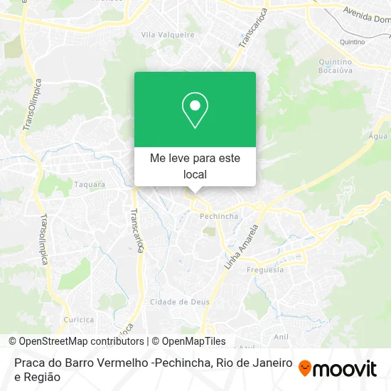 Praca do Barro Vermelho -Pechincha mapa