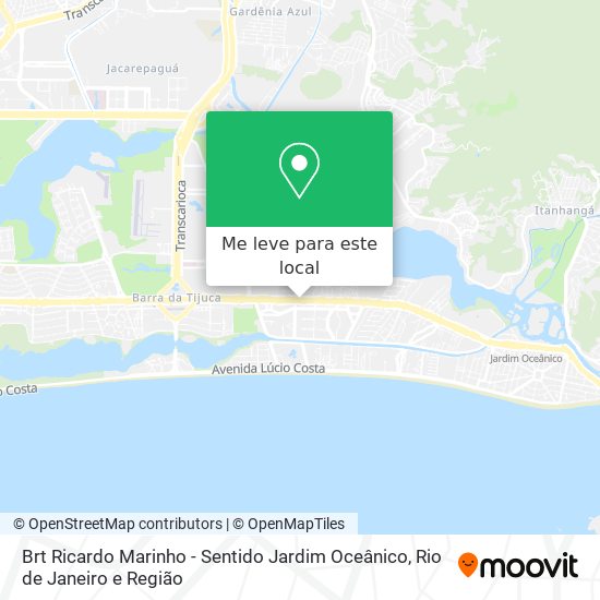 Brt Ricardo Marinho - Sentido Jardim Oceânico mapa