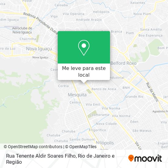 Rua Tenente Aldir Soares Filho mapa