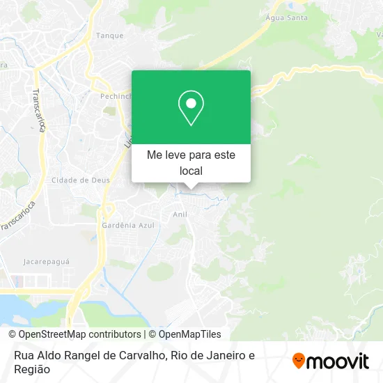 Rua Aldo Rangel de Carvalho mapa