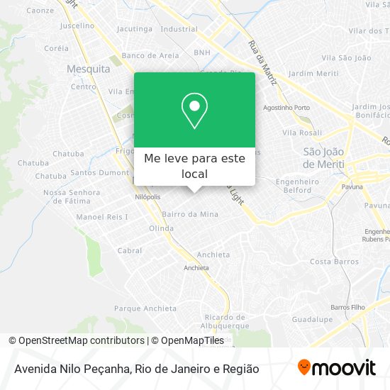Avenida Nilo Peçanha mapa