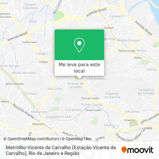 MetrôRio-Vicente de Carvalho mapa