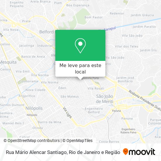 Rua Mário Alencar Santiago mapa