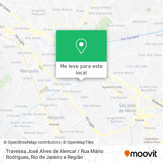 Travessa José Alves de Alencar / Rua Mário Rodrigues mapa