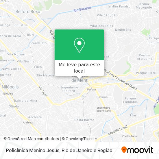 Policlínica Menino Jesus mapa