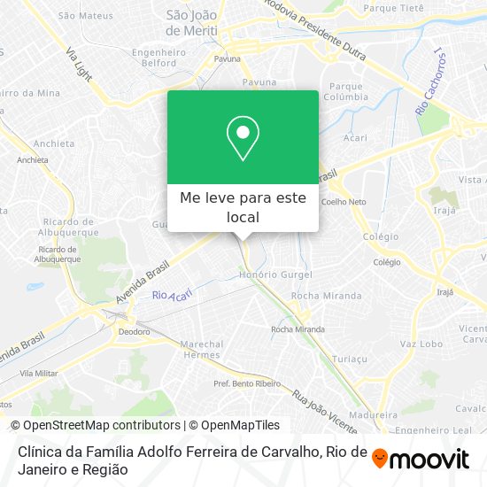 Clínica da Família Adolfo Ferreira de Carvalho mapa