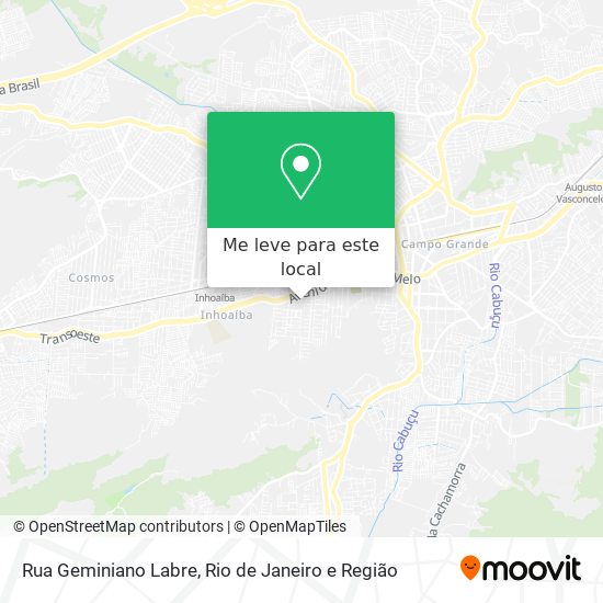 Rua Geminiano Labre mapa