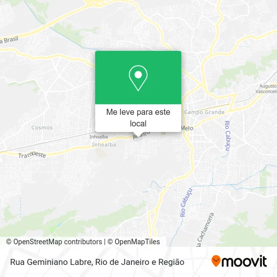Rua Geminiano Labre mapa
