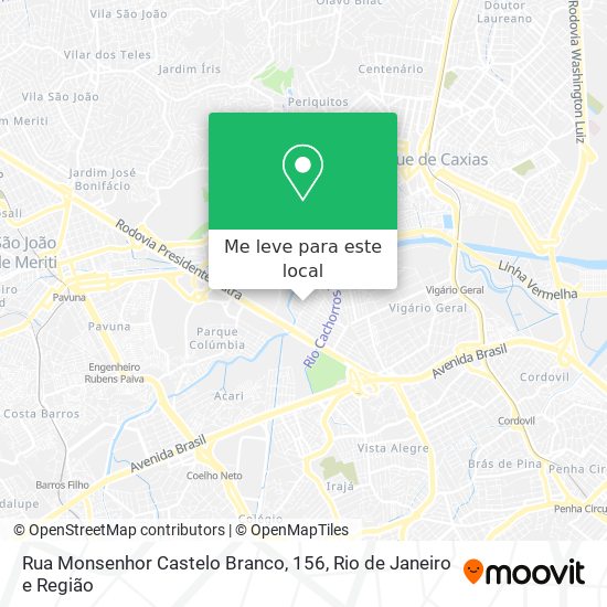 Rua Monsenhor Castelo Branco, 156 mapa