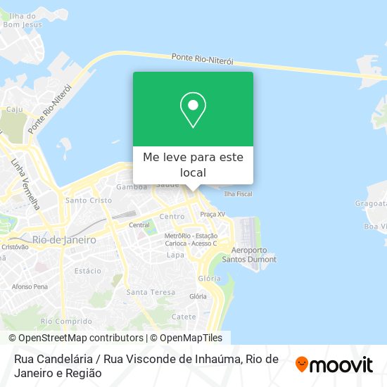 Rua Candelária / Rua Visconde de Inhaúma mapa